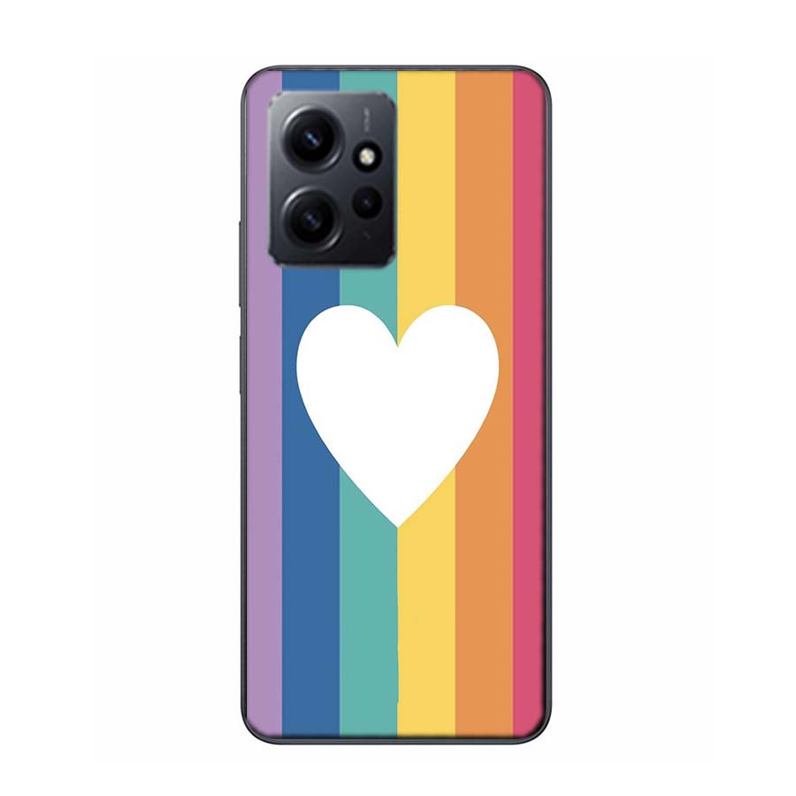 Rainbow Gradient Love Phone Case For Redmi Note 14 15 Pro 5G 13 12 Pro Plus 11 11T 11E 11S 10 Pro 10S 9 9S Cover Cell Clear TPU