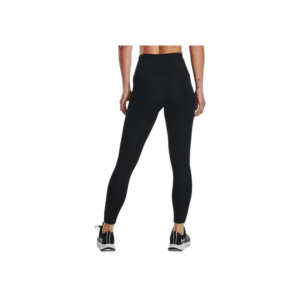 Under Armour Solid Logo Slim Fit Elastic Fitness Pants Women Bottoms Black 1369488-001