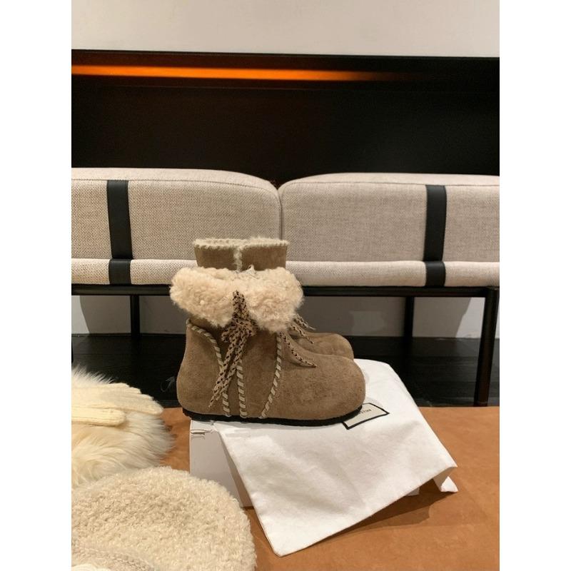 Women's lightweight comfortable thick-soled winter warm snow boots padded lining non-slip shock absorption wear casual sports cotton boots