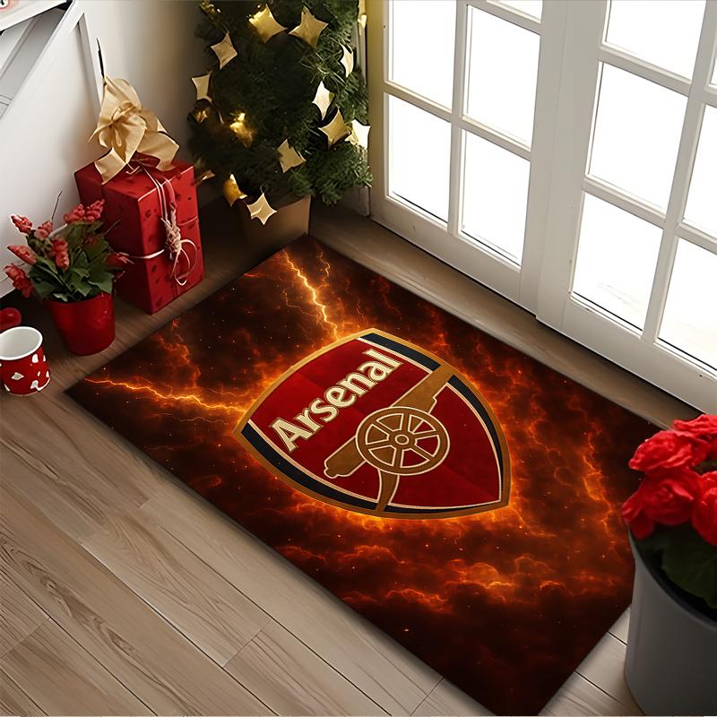 [1pc Football Club Office Chair Carpet] Digital Printed Area Rug for Home & Game Room Use, Soft Indoor Sofa Chair Mat