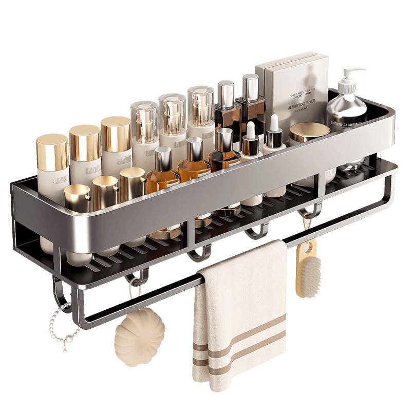No-Drill Wall-Mounted Bathroom Storage Shelf