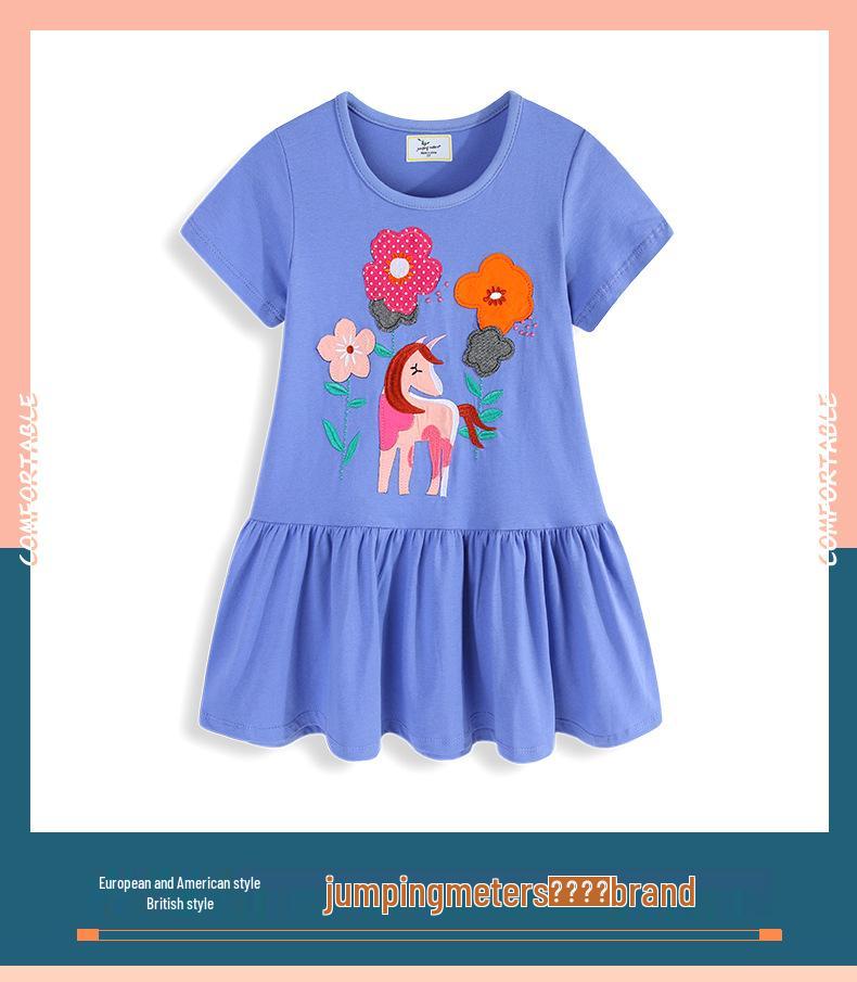 26ª Edizione Estiva: Vestito da Principessa Ricamato per Bambine - Manica Corta