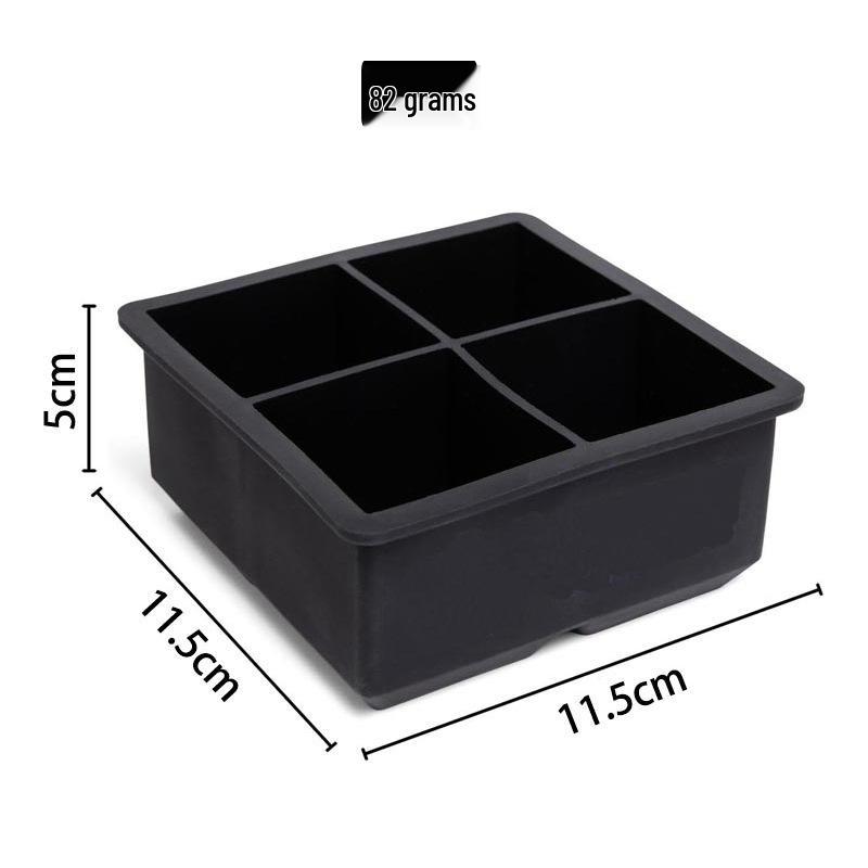 Silicone Ice Cube Tray with Lid for Large Cubes & Balls, Ideal for Home Bars