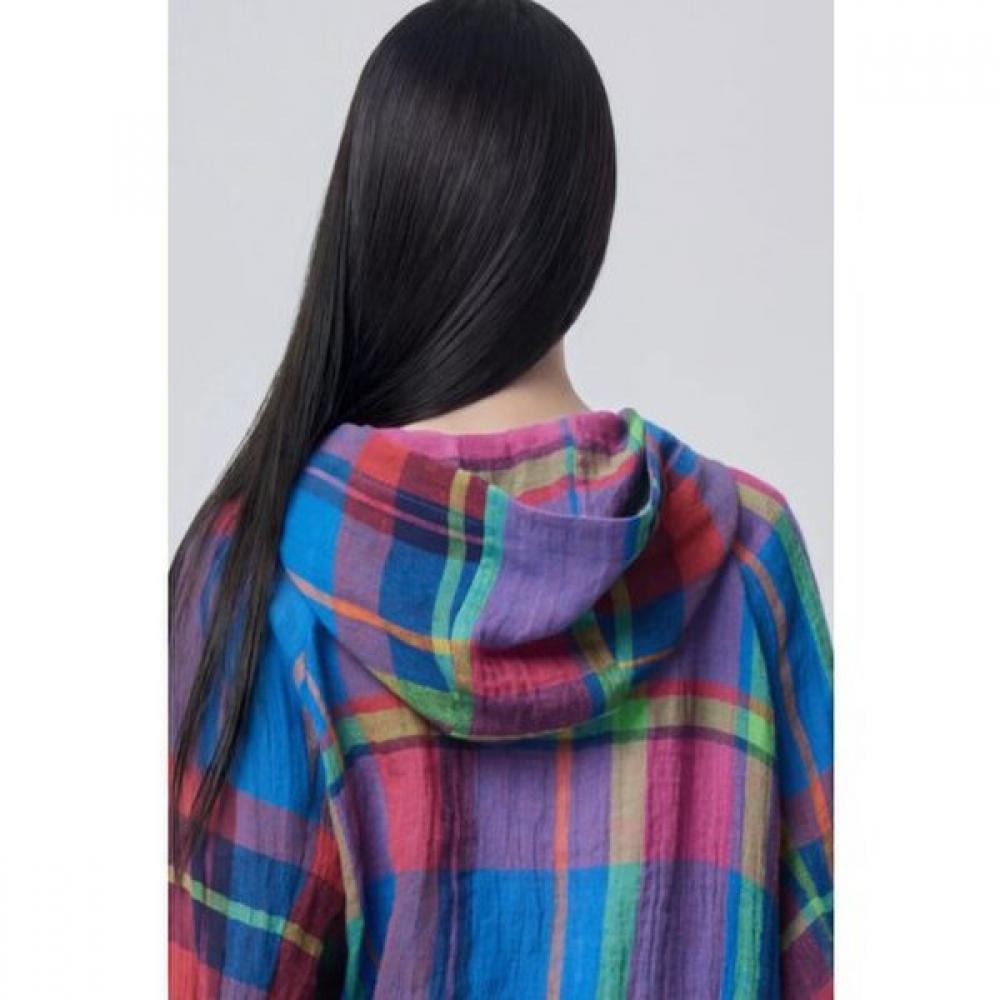 Benetton Check Hood Short Sleeve Blouse Babl68631