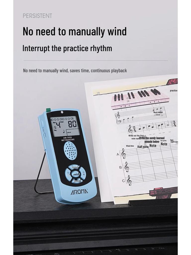 Anoma Multi-Instrument Electronic Metronome for Piano, Hulusi, Guzheng, Drums, and Saxophone.