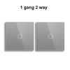 86*86mm EU Standard Glass Wall Touch Switches 10A
