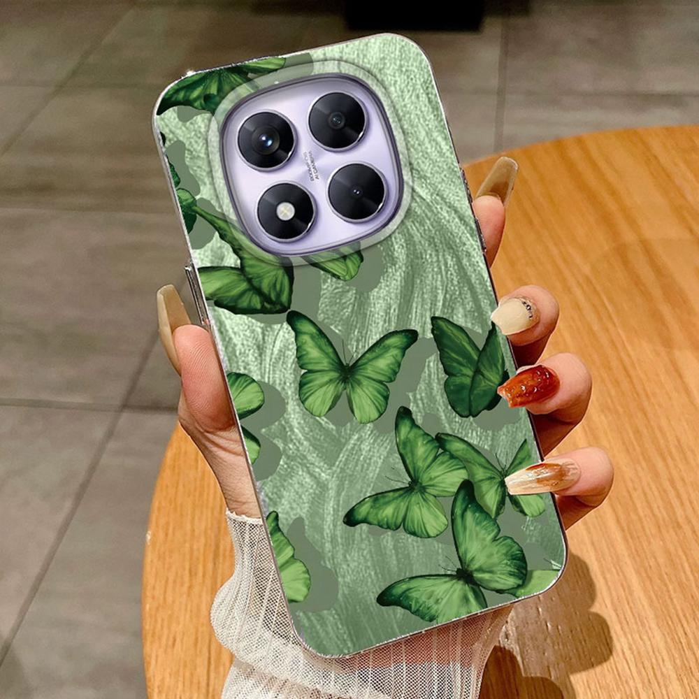 Gradient Colorful Pueple Butterfly For Xiaomi Redmi Note 14 13 Pro 4G Note14 Pro+ 5G Poco X6 Phone Cases Cover Silicone Case Soft Funda Bumper