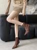 Autumn and winter new pointed thin heel high heel temperament thin French fashion sexy beauty female Internet celebrity short boots