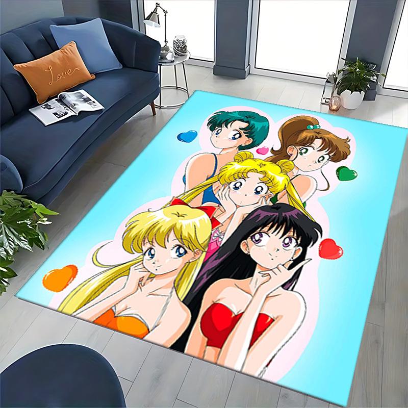 1pc Sailor Moon Anime Cartoon Design Office Chair Mat Non-Slip Carpet for Home Decor, Suitable for All Seasons, Perfect Gift for Fans.O052