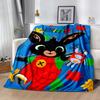 Bing's Colorful Adventure Flannel Blanket-Soft and Suitable for Sofas,Beds,Offices,Travel,All Seasons,Great Gift for Holidays and Birthdays.