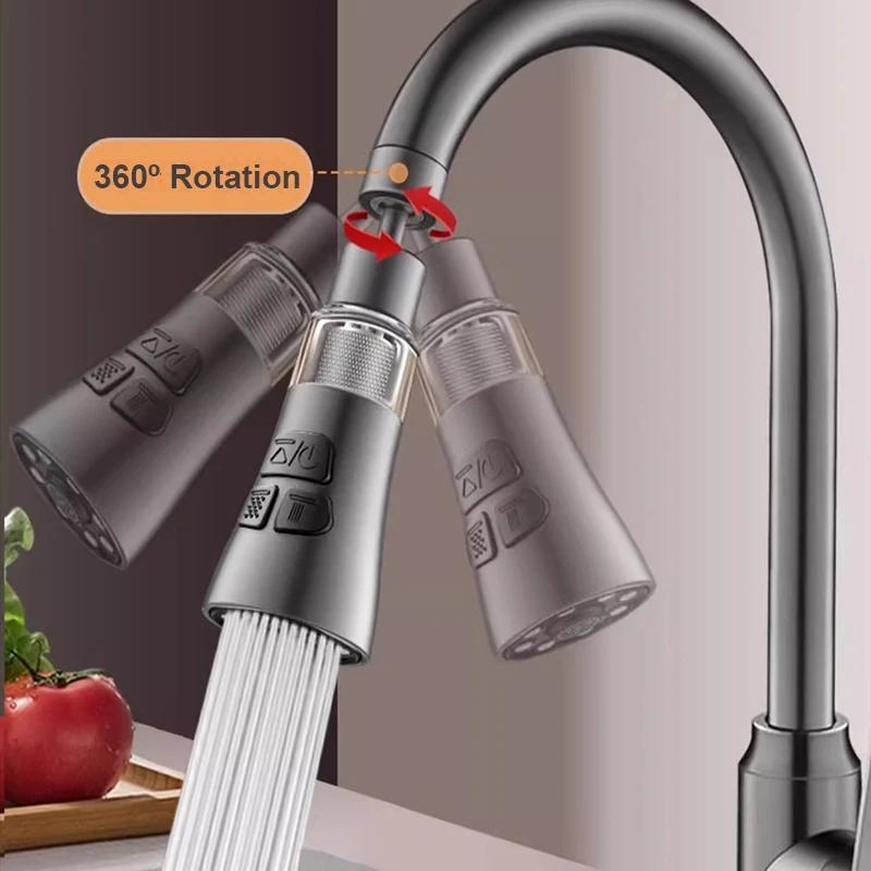 Universal 3 Mode Kitchen Faucet Adapter Aerator Shower Head Filter Home Water Saving Bubbler Splash Filter Tap Nozzle Connector