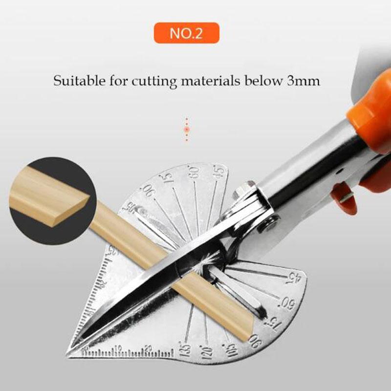 Multi-Angle Miter Shear Cutter Cut Soft Wood Plastic Rubber PVC Wires with 45-135 Degree Adjustable Angle Scissors DIY Hand Tool