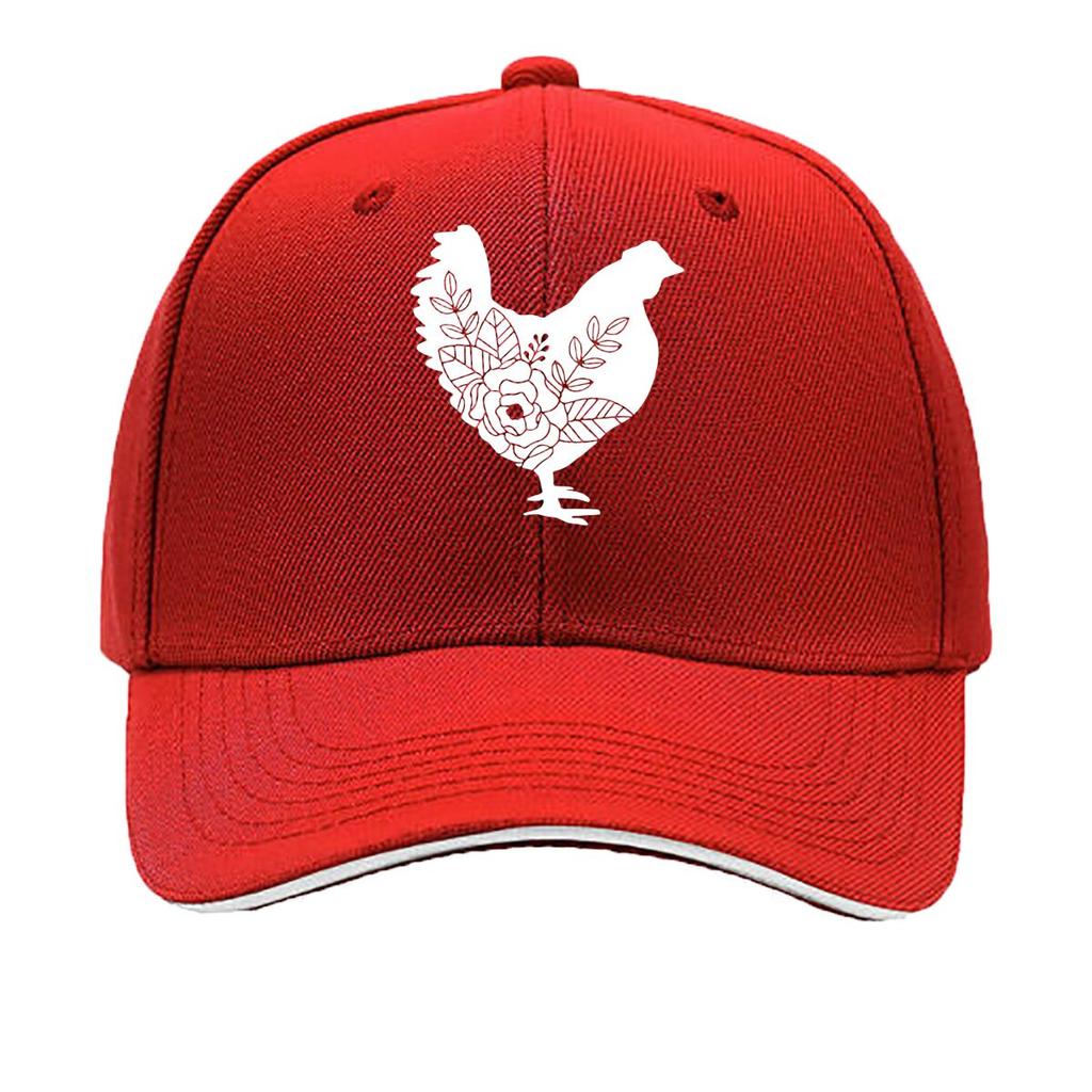 Decoração de Parede de Metal com Silhueta de Galinha Floral Chapéu Hip Hop Moda Esportes ao Ar Livre Boné de Baseball Sanduíche