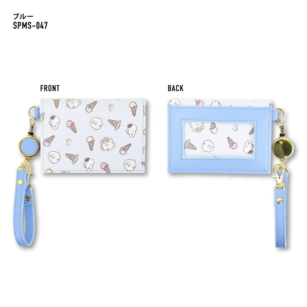 Pass Case Pass Case with Reel Synthetic Leather Bifold Card Case Compact Commuting to School Travel Adults Students Elementary School Children Cute