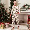 Christmas Print Cute Family Set Pajamas, Home Clothes, Family Set Long Sleeve Top Pants Set