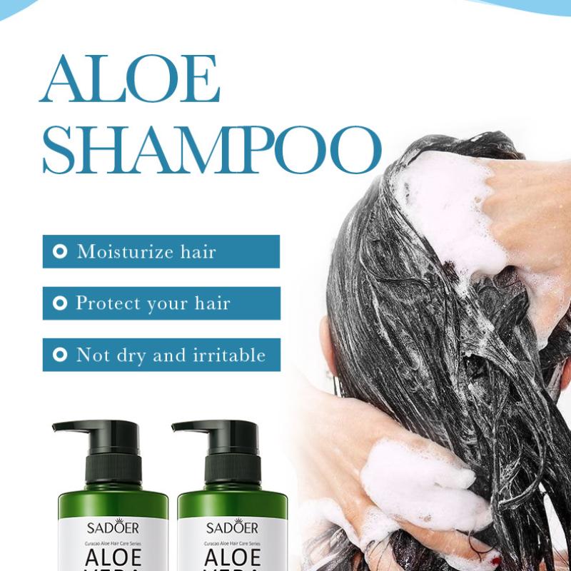 Aloë Vera Shampoo 500ml SADOER Hydraterend Reinigend Verfrissend Voedend Haarverzorging