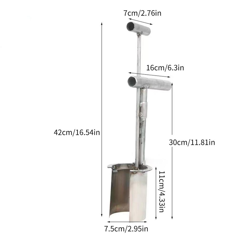 Transplanter Bulb Planter Heavy Duty T Shaped Garden Transplanting Tool for Flowers Vegetables and Trees