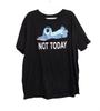 Disney Stitch "Not Today" Graphic Black T-Shirt Unisex Casual Wear 3XL