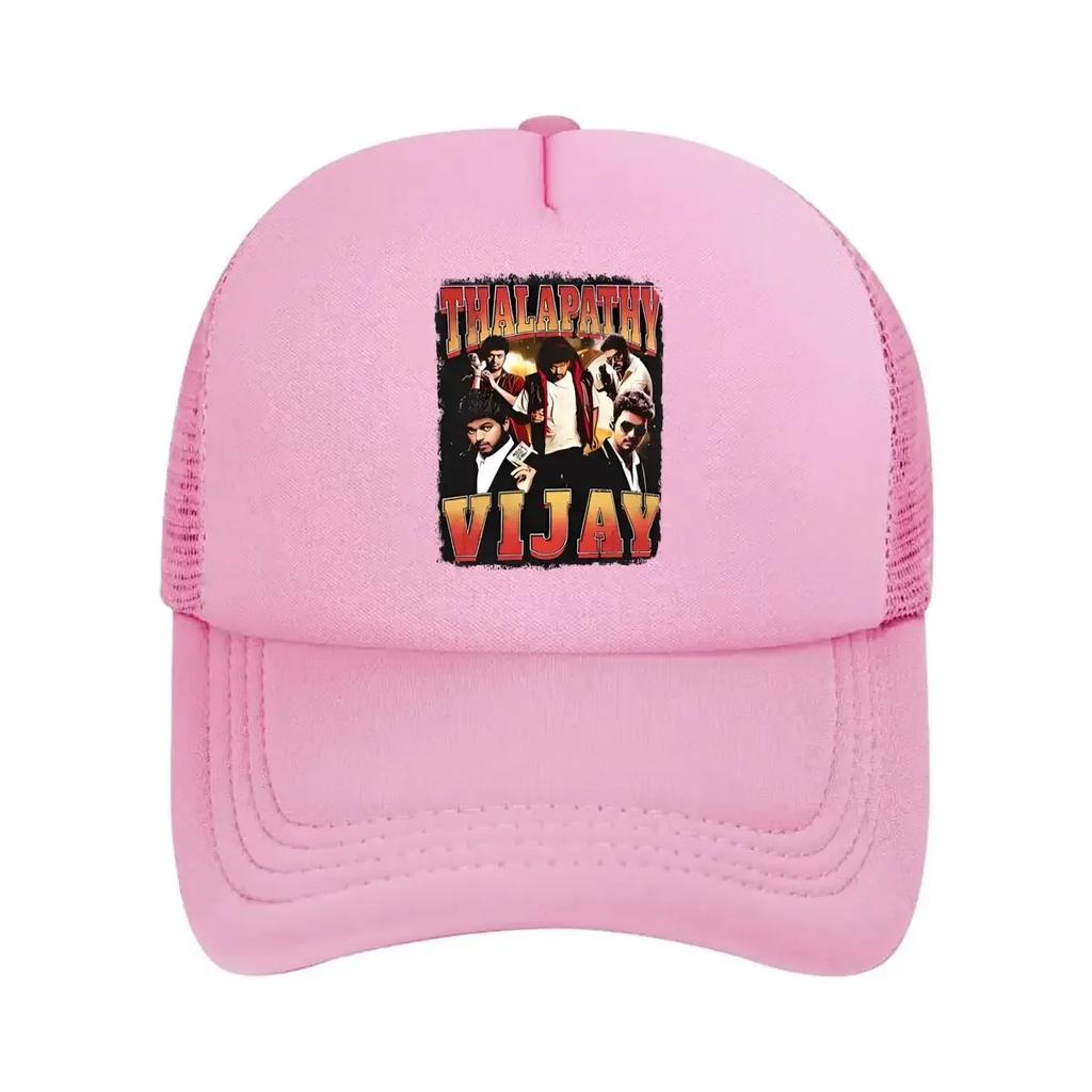 Thalapathy Vijay Movie Star Graphic for a Media and Entertainment Themed Design Mesh Baseball Cap