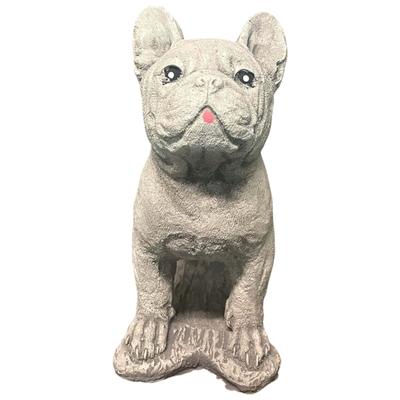 Concrete Bulldog - A Beautiful Standing Dog Statue for Your Garden!