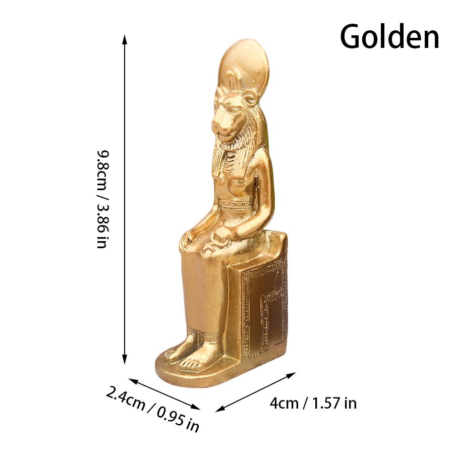 Ancient Egypt Sun God Ornament Resin Pharaoh Pyramid Ra Sitting Posture Sphinx Human Handicraft Souvenir Gift Sacrifice Party золотистый