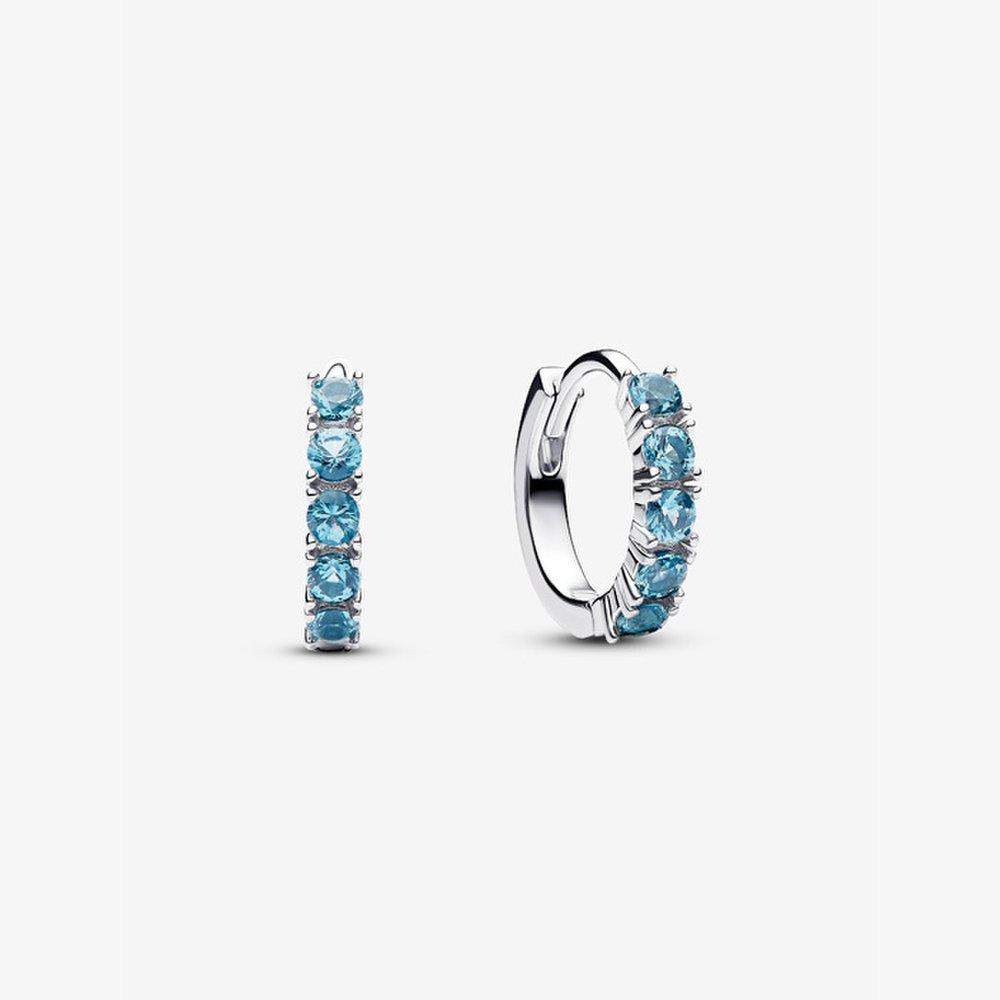 Pandora Light Blue Huggie Earrings 293849C01