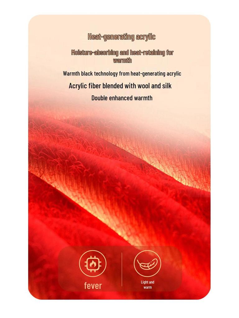 Women's Mulberry Silk Wool Fleece-Lined Warm Base Layer, Mid-High Neck, Autumn/Winter 2025 Collection