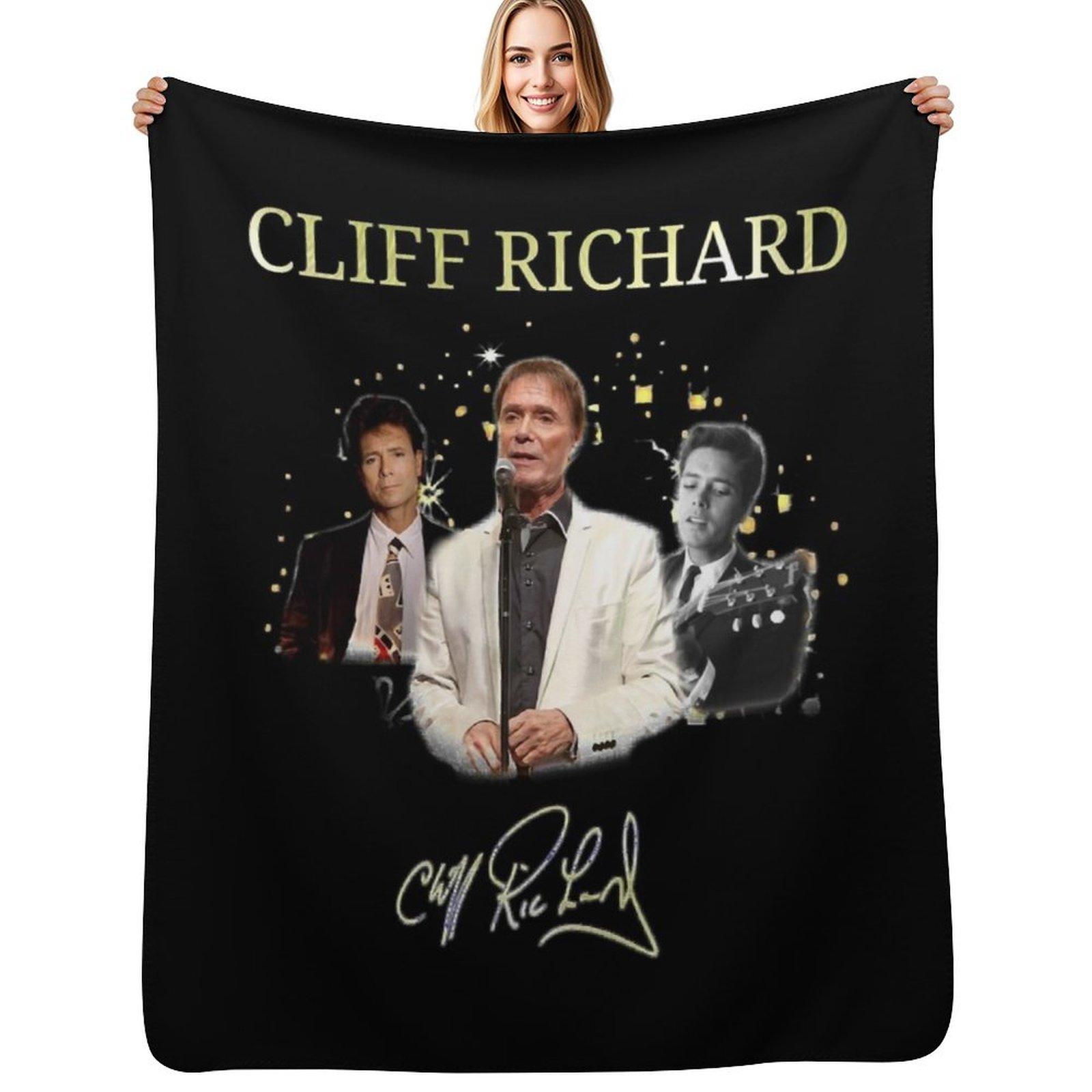 Creative Homewares Unisex Light Bands Top Cliff Richard Funny Men Fan Throw Blanket Cozy Blanket For Travel Camping Picnic