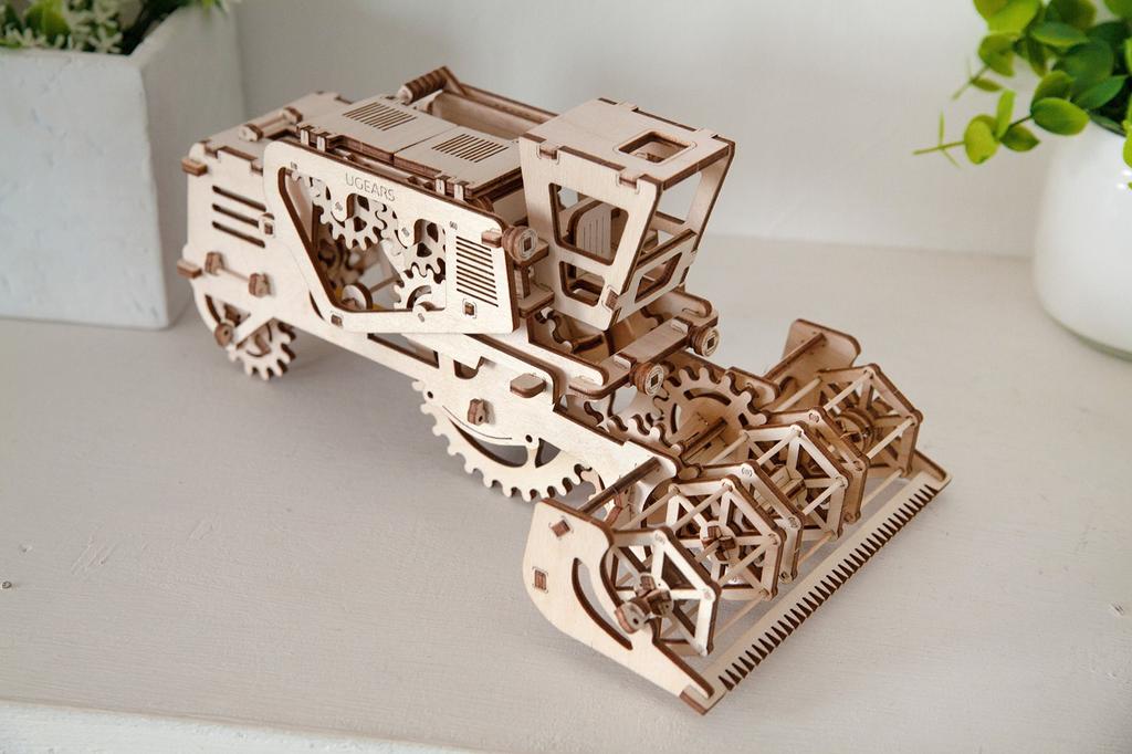 UGears Combine Harvester Wooden Block Puzzle Toy 70010 [Used]