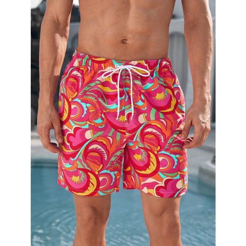 Men s Hawaiian 3D Abstract Pattern Beach Shorts Quick Dry Outdoor Leisure Sports Shorts Fashion Men s Shorts S