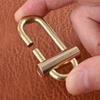 Brass Handmade Luban Lock Keychain with Quick Release Buckle and Waist Hanger.