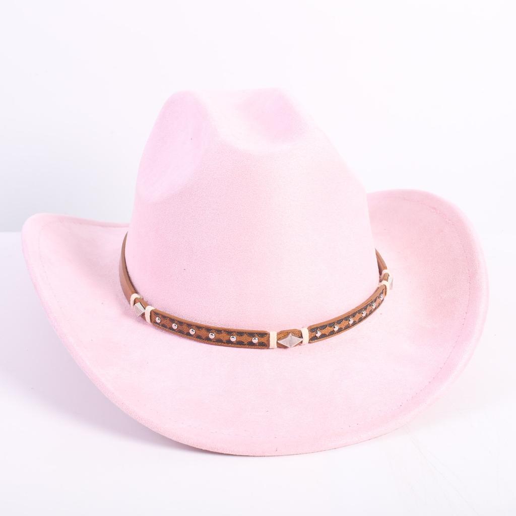 New Color Western Cowboy Hat Men's and Women's Commuting Versatile Simple Wind Wide Brim Top Hat Sun Hat