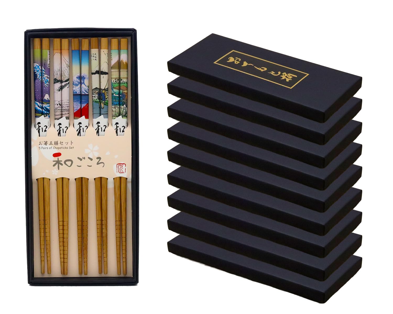 

Castle Enterprise Wagokoro Chopsticks Mount Fuji x 10 Japanese souvenir (5 pairs, design) boxes,