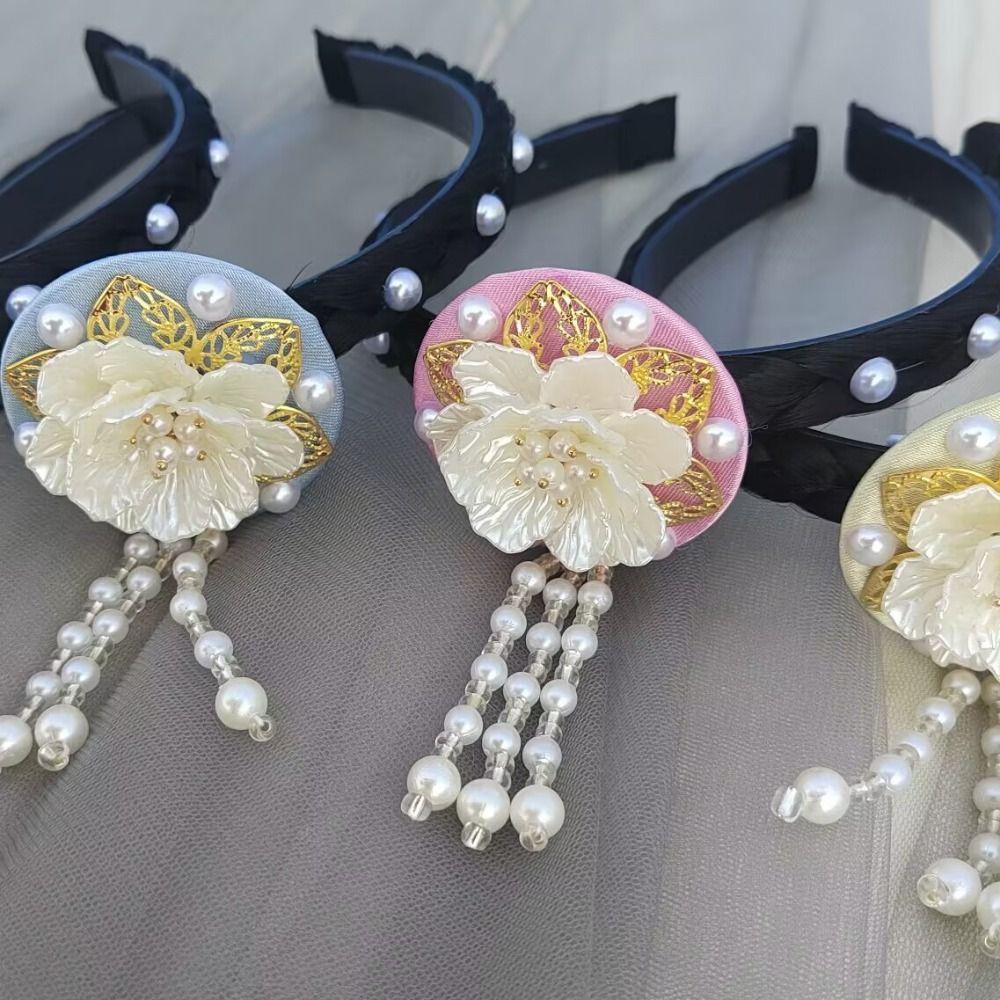 Quasten Hanbok Haarband Perlen Bühnentanz Haarreif Mode Koreanisches Stirnband Aufführung