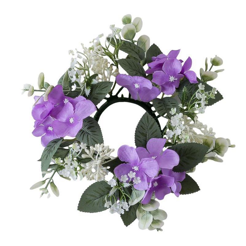 

25 см Центральное украшение стола, подсвечник, шелковый венок из искусственных цветов, искусственная гирлянда из гортензии