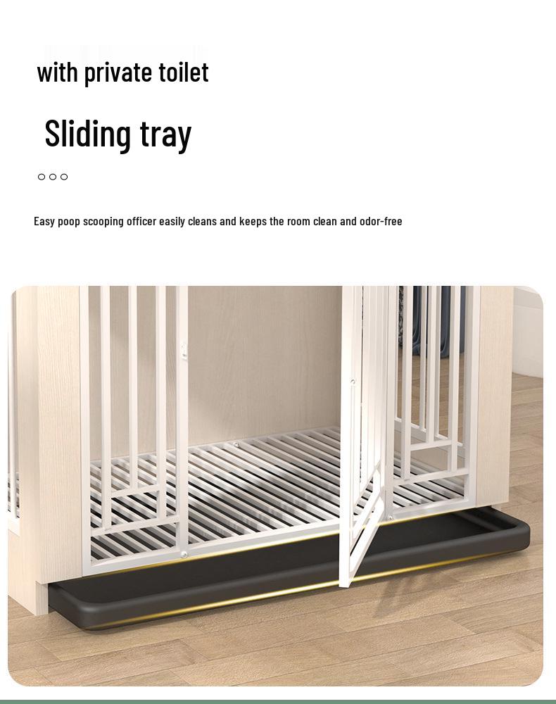 Solid Wood Dog Crate with Toilet Separation - Small to Medium Dog Wooden Cage/Villa