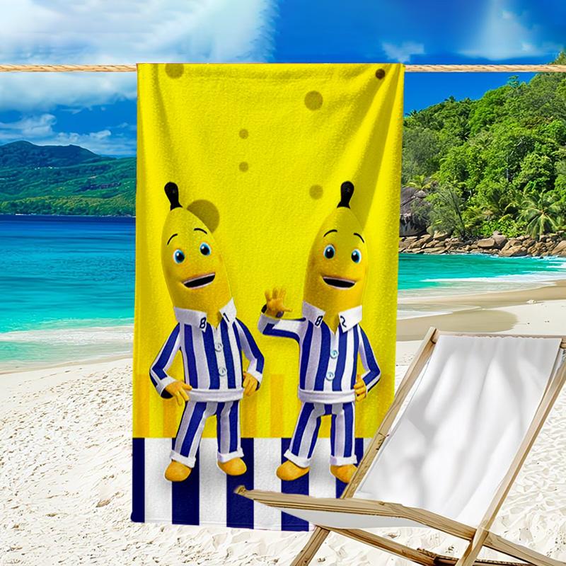 Bananas In Pyjamas Classic Microfiber Beach Towel, Lightweight And Quick-Dry, for Summer Travel, Beach Essential, Swimming Pool Outdoor