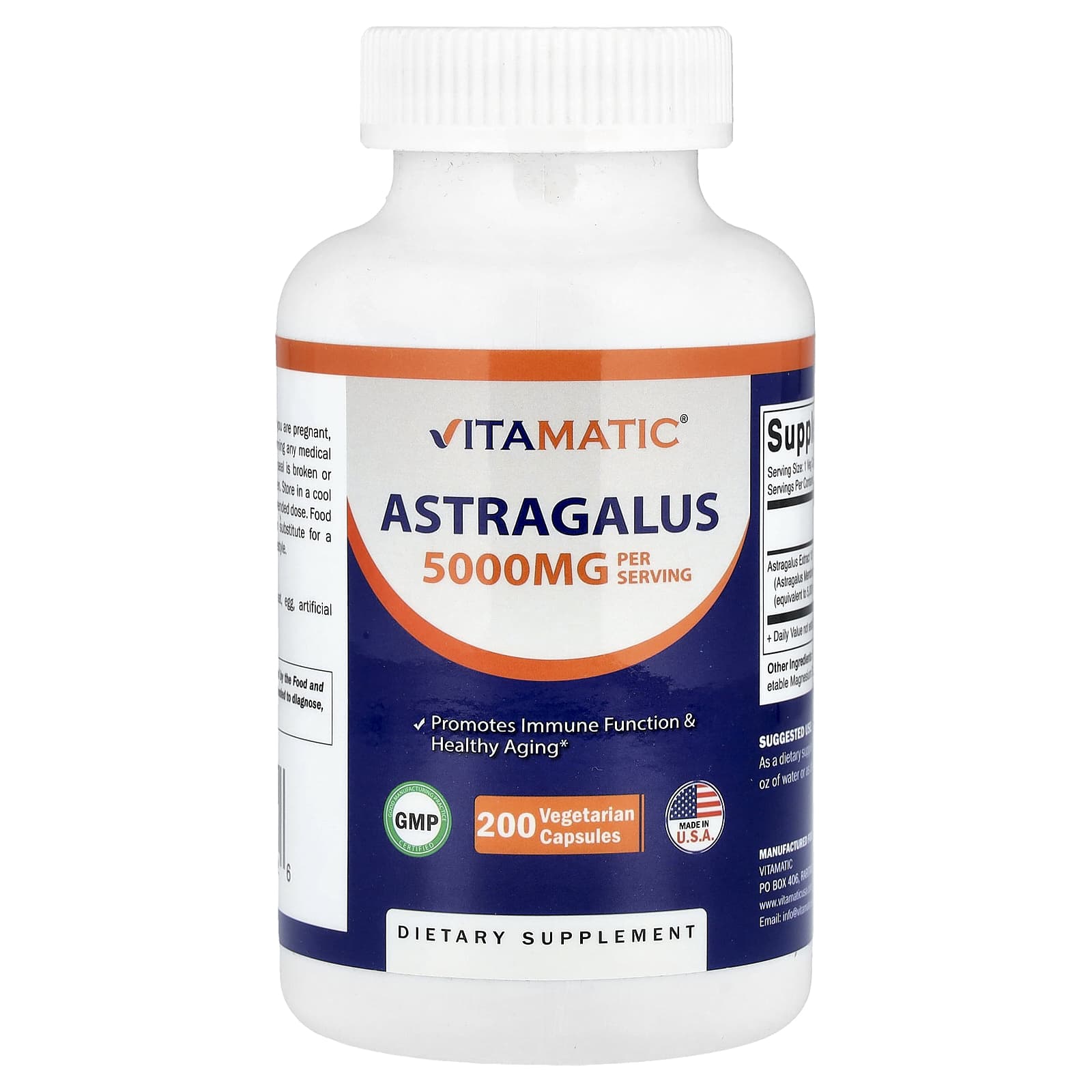 

Astragalus, 5,000Mg, 200 Veggie Capsules