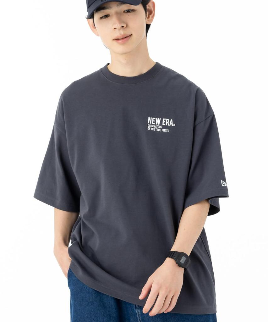 New Era Oversized Typography Graphite S T-Shirt S/S