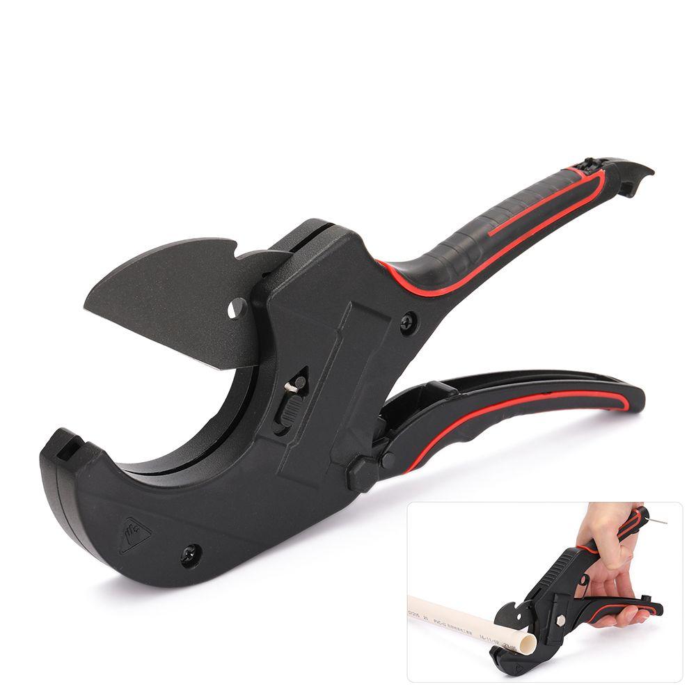 Durable 32mm-75mm Hose Cutting Ratchet Scissors Self-locking Aluminum Alloy Tube Cutter Hand Tools PVC Pipes Pipe Cutter