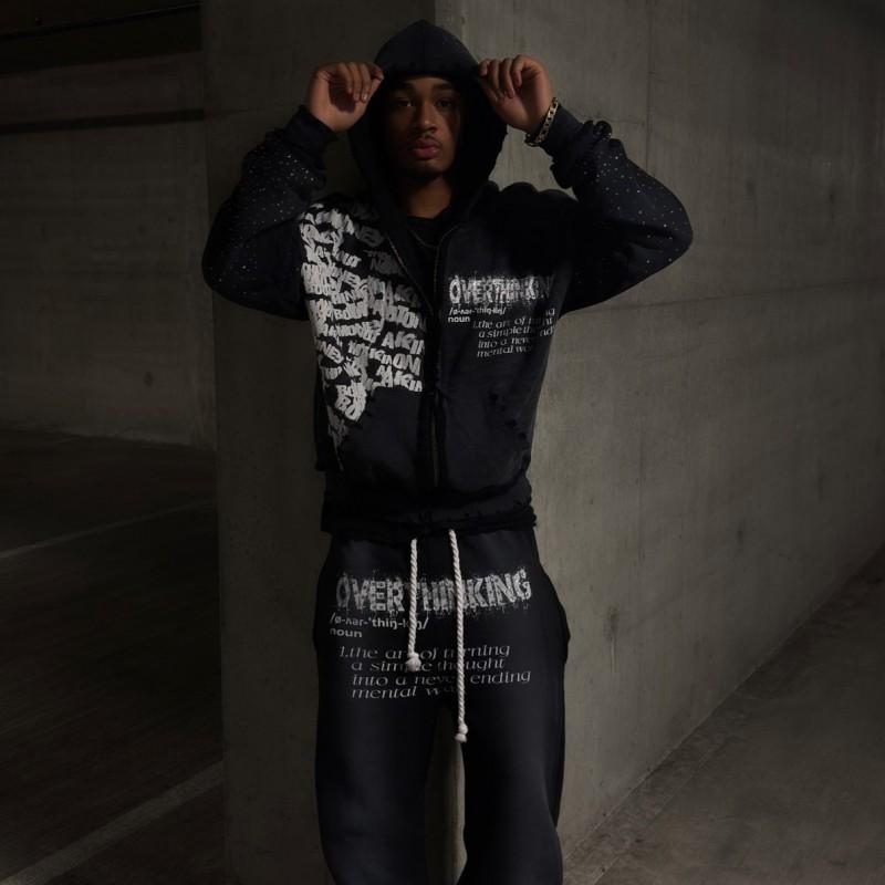 Unisex Oversized Hooded Long Sleeve Graphic Sweatshirt Streetwear Casual Pullover Winter