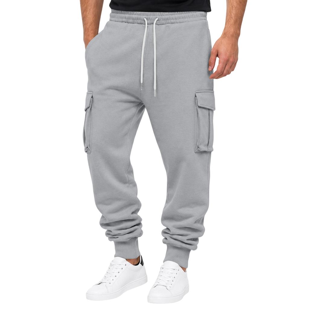 Men's Casual Loose Fit Cargo Pants with Multiple Pockets for Work and Travel