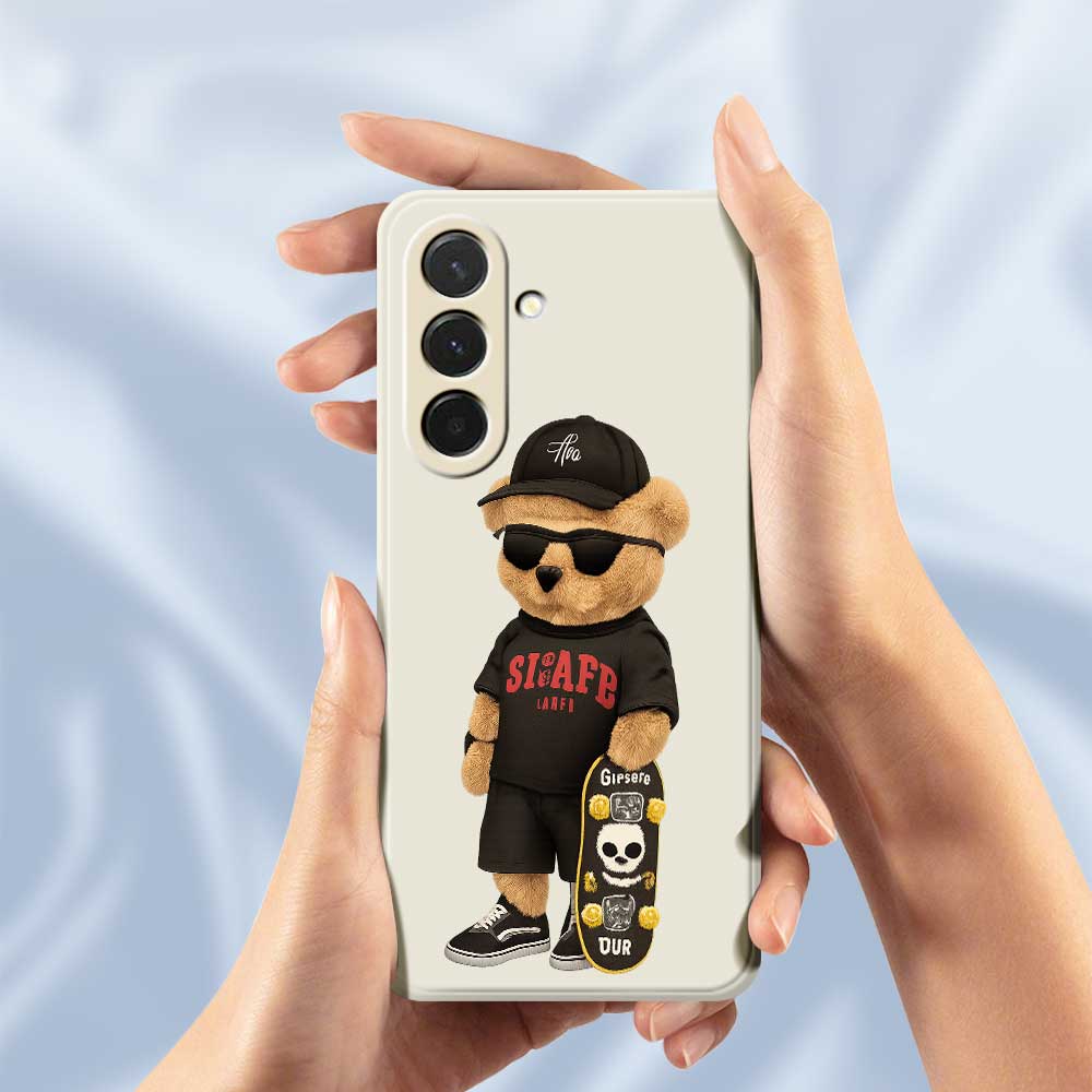 For Samsung Galaxy A36 5G Case Cool Bear Pattern Printing Straight Edge TPU Phone Back Cover