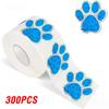 100-500Pcs Blue Laser Sticker Paw Print Reward Stickers Dog Cat Bear Paw Labels For Teacher Student Stationery Sticker