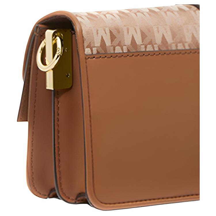 New MICHAEL KORS Greenwich Fabric Shoulder Bag, Crossbody Bag Medium Women's Acorn Brown 30S2GGRL2J-230