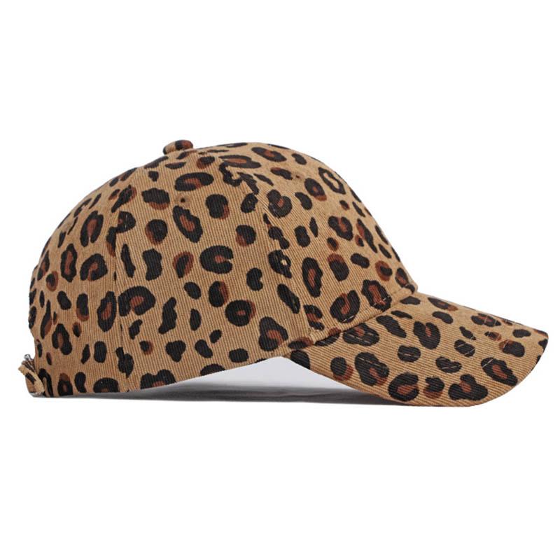 Chapeau d'hiver pour femme Motif léopard Casquette de baseball en velours côtelé Homme Rétro Snapback Chapeau Hip Hop Accessoires Coton Motif uni Chapeaux chauds