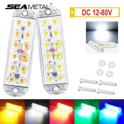 12smd LED Стробоскопічний Сигнал Попередження Стробоскопічна Решітка Миготлива Світлова Панель Автомобіль Вантажівка Маяк Лампа Бурштиновий Жовтий Світлофори 12В-80В