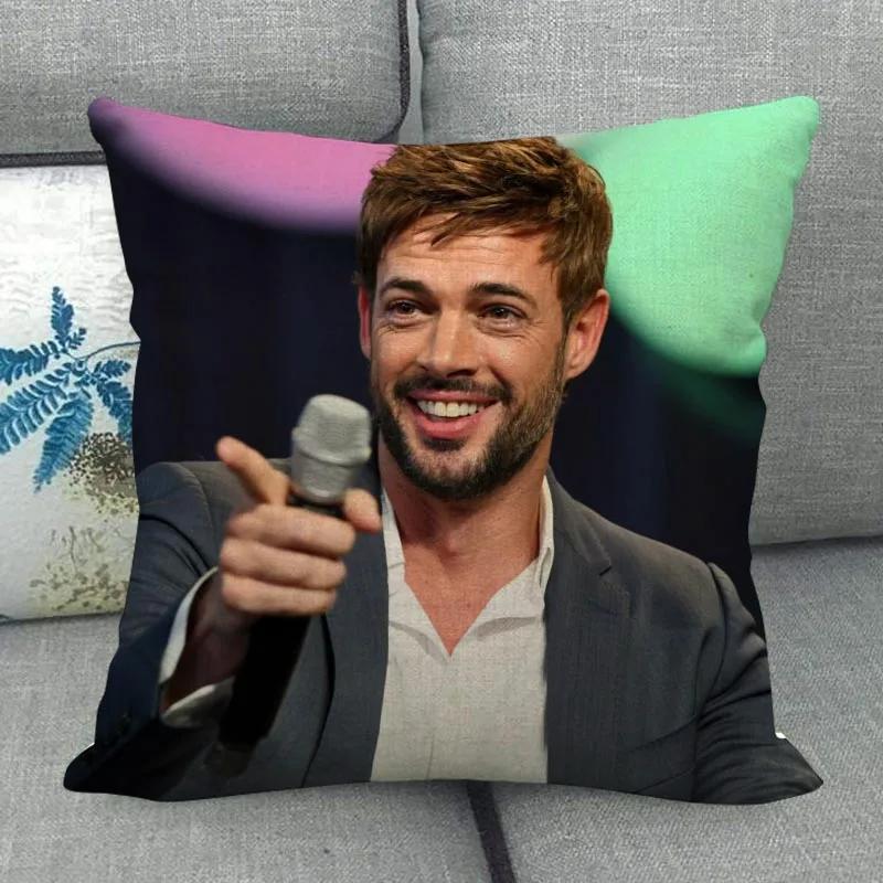 Custom William Levy Pillowcase Wedding Decorative Cotton Linen Pillow Case For Home Pillow Cover 45X45(One Sides)