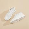 2025 Autumn New Thick-soled Little White Shoes Women's Muffin Board Shoes Versatile Leather Breathable Heightening Shoes Casual Sports Shoes