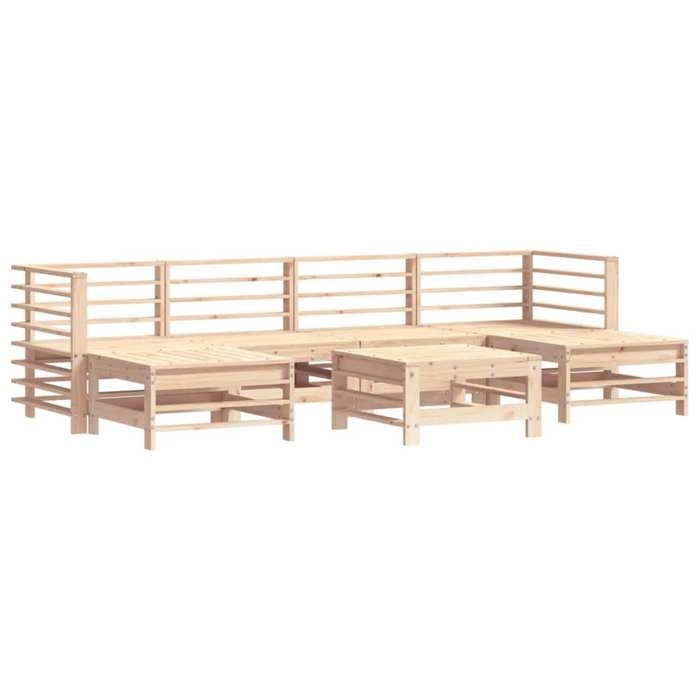 VidaXL Garden Lounge Set with Cushions 7 Pcs, Sofas with Backrest and Armrest, Furniture Set with Coffee Table Patio 3185948